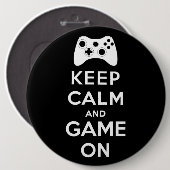 Hou je rustig en speel mee ronde button 6,0 cm (Voorkant /achterkant)