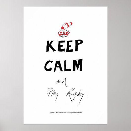 hou je rustig en speel rugby , tony fernandes poster (Voorkant)