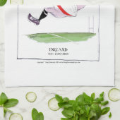 hou je rustig en speel rugby , tony fernandes theedoek (Gevouwen)