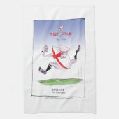 hou je rustig en speel rugby , tony fernandes theedoek (Verticaal)