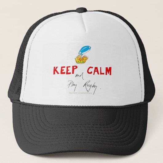 hou je rustig en speel rugby , tony fernandes trucker pet (Voorkant)