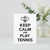 Hou je rustig en speel Tennis. Briefkaart (Staand voorkant)