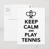 Hou je rustig en speel Tennis. Briefkaart (Voorkant / Achterkant)
