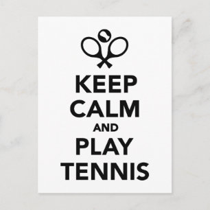 Hou je rustig en speel Tennis. Briefkaart