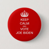 Hou je rustig en stem Joe Biden Ronde Button 5,7 Cm (Voorkant)