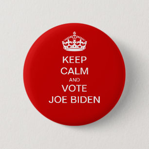 Hou je rustig en stem Joe Biden Ronde Button 5,7 Cm
