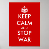 Hou je rustig en stop met oorlog | POSTER (Voorkant)