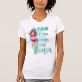 Hou je rustig en surf op bruidsmeisje T-Shirt (Voorkant)