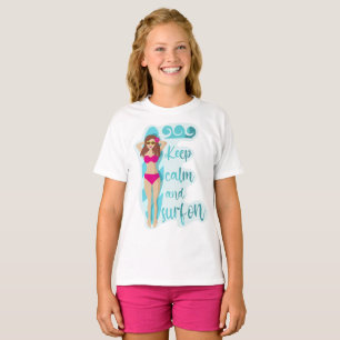 Hou je rustig en surf op bruidsmeisje T-Shirt