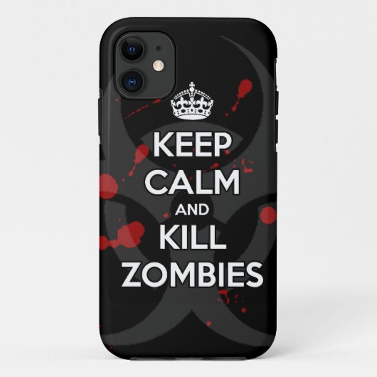 hou je rustig en vermoord zombies Case-Mate iPhone case (Achterkant)