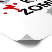 hou je rustig en vermoord zombies poster (Hoek)