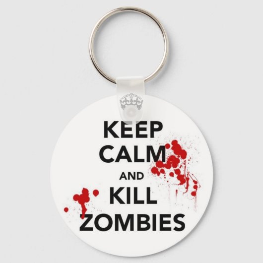 Hou je rustig en vermoord zombies. sleutelhanger (Voorkant)