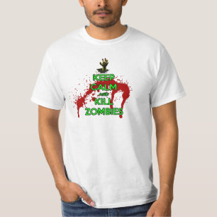 hou je rustig en vermoord zombies t-shirt