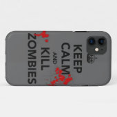 hou je rustig en vermoord zombies telefoon case (Achterkant (horizontaal))