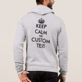 Hou je rustig, grappig, ziperig voor mannen hoodie (Achterkant)