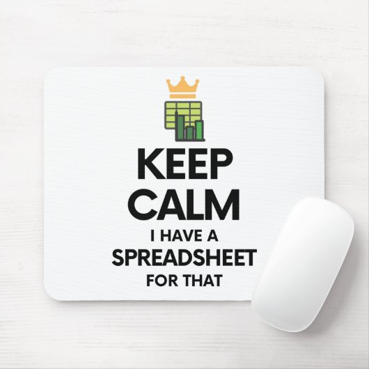 Hou je rustig, ik heb een spreadsheet voor dat - S Muismat (Met muis)