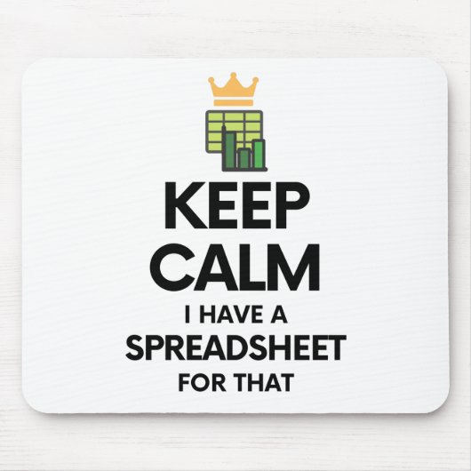 Hou je rustig, ik heb een spreadsheet voor dat - S Muismat (Voorkant)
