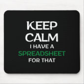 Hou je rustig, ik heb een spreadsheet voor dat - S Muismat (Voorkant)