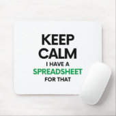 Hou je rustig, ik heb een spreadsheet voor dat - S Muismat (Met muis)