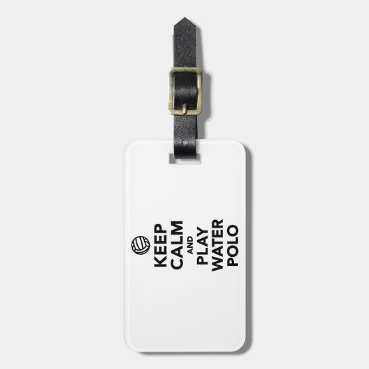 Hou je rustig water Polo Bagagelabel (Voorkant verticaal)