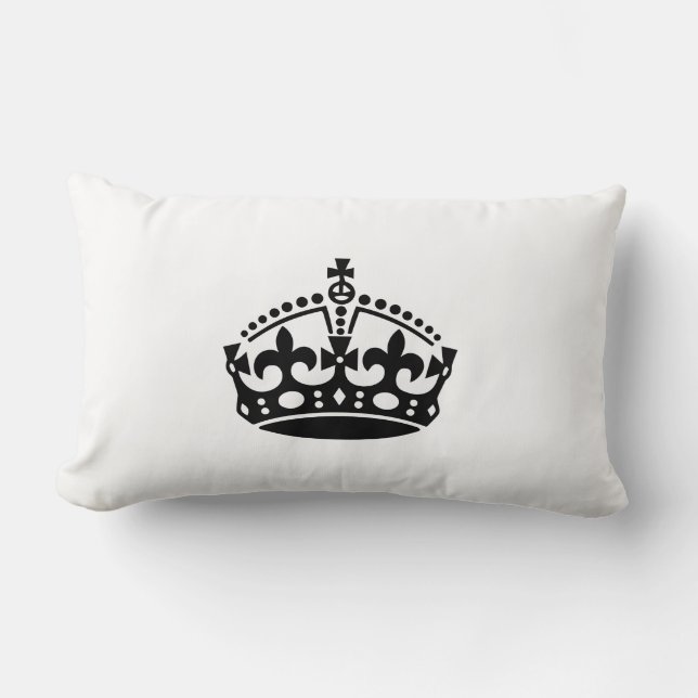 Hou je rustig, zwarte kroon kussen (Voorkant)