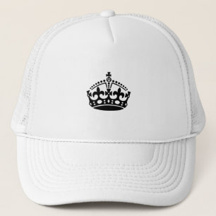 Hou je rustig, zwarte kroon trucker pet