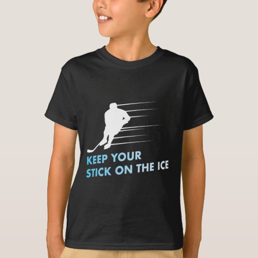 Hou je stok op het ijs Graphic Ice Hockey T-shirt (Voorkant)
