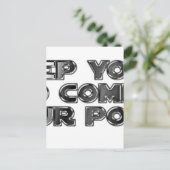 Hou je stomme opmerkingen briefkaart (Staand voorkant)
