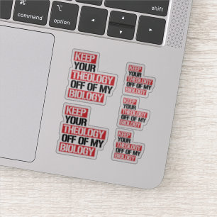 Hou je theologie van mijn biologie af sticker