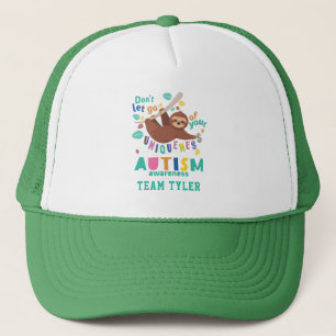 Hou je uniekheid vast Autisme bewustzijn luiaard Trucker Pet