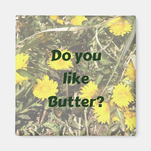 Hou je van boter? Dandelions kinder games magnet (Voorkant)