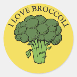 Hou je van broccoli? ronde sticker