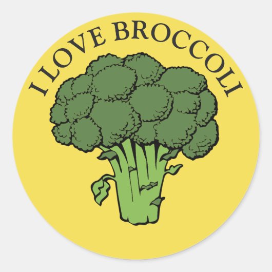 Hou je van broccoli? ronde sticker (Voorkant)