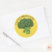 Hou je van broccoli? ronde sticker (Envelop)