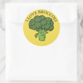Hou je van broccoli? ronde sticker (Tas)