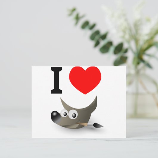 Hou je van GIMP? Show het! Briefkaart (Staand voorkant)