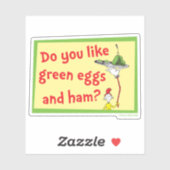 Hou je van groene eieren met ham? sticker (Vel)