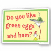 Hou je van groene eieren met ham? sticker (Voorkant)