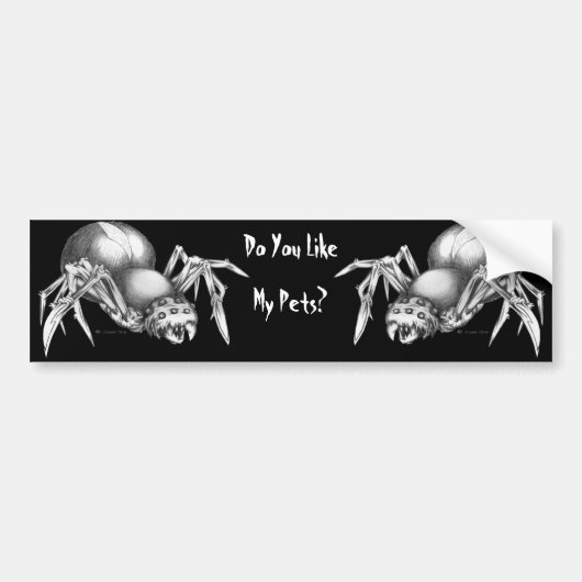 Hou je van mijn dichter... spinnen? bumpersticker (Voorkant)