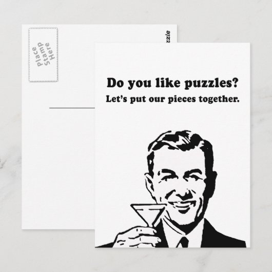 HOU JE VAN PUZZELS? BRIEFKAART (Voorkant / Achterkant)