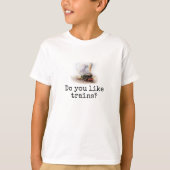 "Hou je van treinen?" T-shirt van kind (Voorkant)