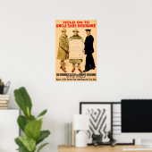 Hou je vast aan de verzekering van oom Sam. Amerik Poster (Thuiskantoor)