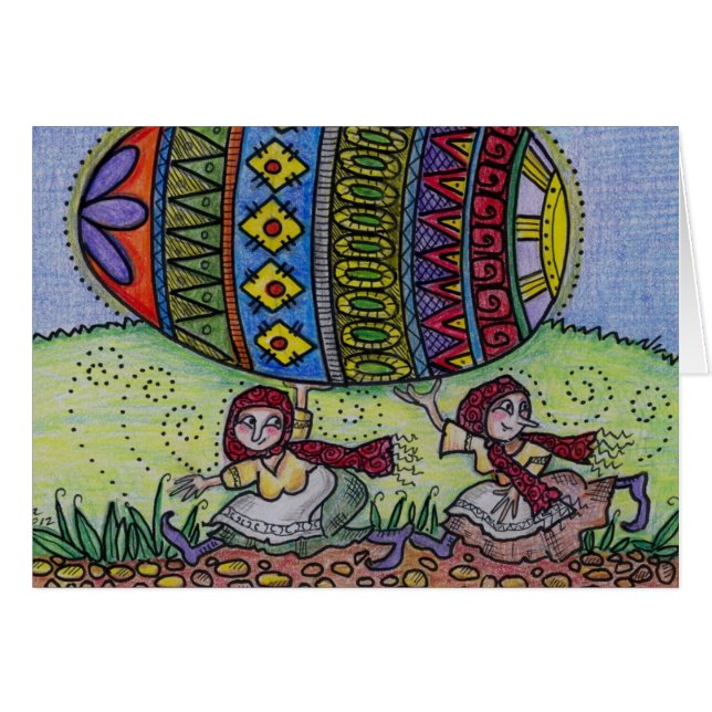 Hou je vast aan je Pysanka Oekraïense Folk Art (Voorkant Horizontaal)