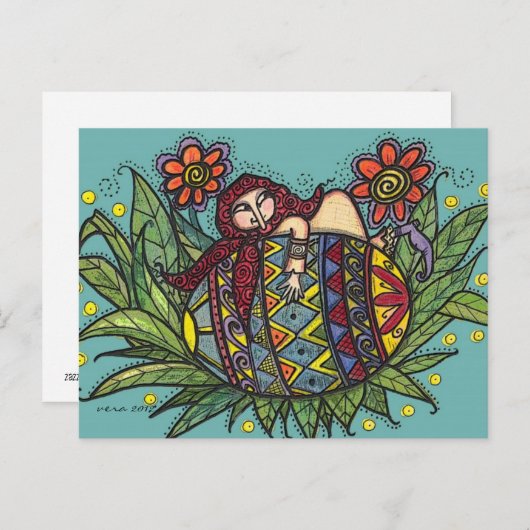 Hou je vast aan je Pysanka Oekraïense Folk Art Briefkaart (Voorkant / Achterkant)