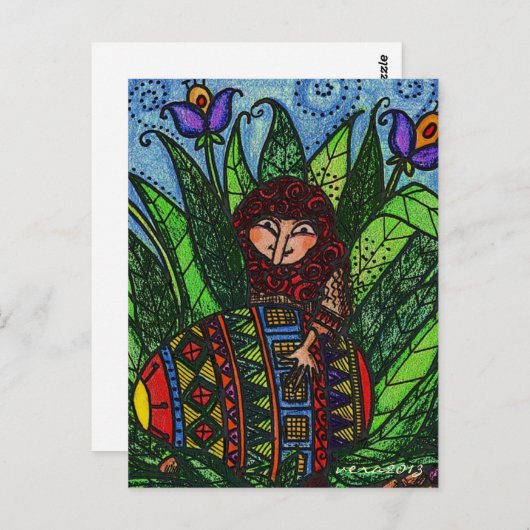 Hou je vast aan je Pysanka Oekraïense Folk Art Briefkaart (Voorkant / Achterkant)