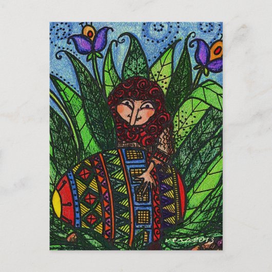 Hou je vast aan je Pysanka Oekraïense Folk Art Briefkaart (Voorkant)