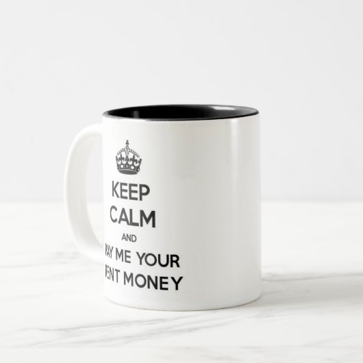 Hou je vast en betaal me je geld Mok (Voorkant links)