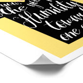 Hou je vast met bescheidenheid, geschrift poster (Hoek)