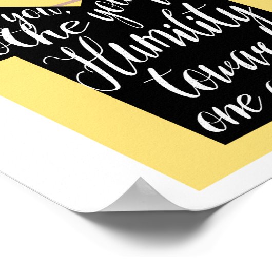 Hou je vast met bescheidenheid, geschrift poster (Hoek)