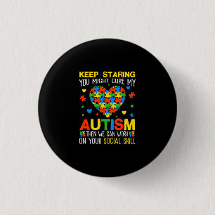 Hou je vast terwijl je mijn Autisme-puzzel kunt ge Ronde Button 3,2 Cm